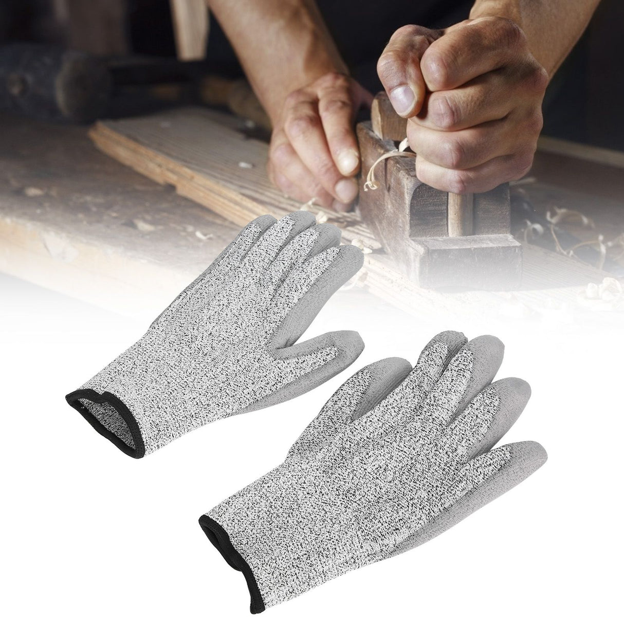 2pairs Waterproof Gardening Gloves Cut Resistant Reusable Working Protective Gloves