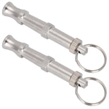 2pcs Stainless Steel Ultrasonic Whistle Portable Trainer Training Tool for Dog Pigeons Birds - Close-Up Angle