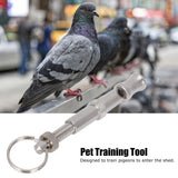 2pcs Stainless Steel Ultrasonic Whistle Portable Trainer Training Tool for Dog Pigeons Birds