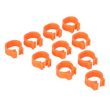 100pcs Birds Foot Rings Number Identification Pigeon Leg Bands Poultry Clip RingOrange - Front View