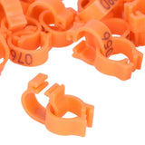 100pcs Birds Foot Rings Number Identification Pigeon Leg Bands Poultry Clip RingOrange - Extra Image
