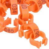 100pcs Birds Foot Rings Number Identification Pigeon Leg Bands Poultry Clip RingOrange
