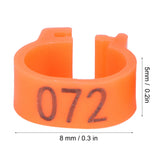 100pcs Birds Foot Rings Number Identification Pigeon Leg Bands Poultry Clip RingOrange - Extra Image