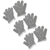 3 Pairs Kids Cutting Resistant Gloves Children Work Safety Protection Gloves for Gardening - Side View