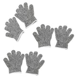 3 Pairs Kids Cutting Resistant Gloves Children Work Safety Protection Gloves for Gardening - Rear View