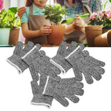 3 Pairs Kids Cutting Resistant Gloves Children Work Safety Protection Gloves for Gardening - Extra Image