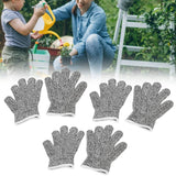 3 Pairs Kids Cutting Resistant Gloves Children Work Safety Protection Gloves for Gardening