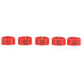 100Pcs Pigeons Identify Ring 001‑100 Numbered Poultry Leg Ring Bird Leg Bands Foot Ring10mm Red Ring with Number