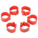 100Pcs Pigeons Identify Ring 001‑100 Numbered Poultry Leg Ring Bird Leg Bands Foot Ring10mm Red Ring with Number - Rear View