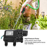 12V 120W 8L High Flow Diaphragm High Pressure Pump Dual Core with Copper Connector - Extra Image