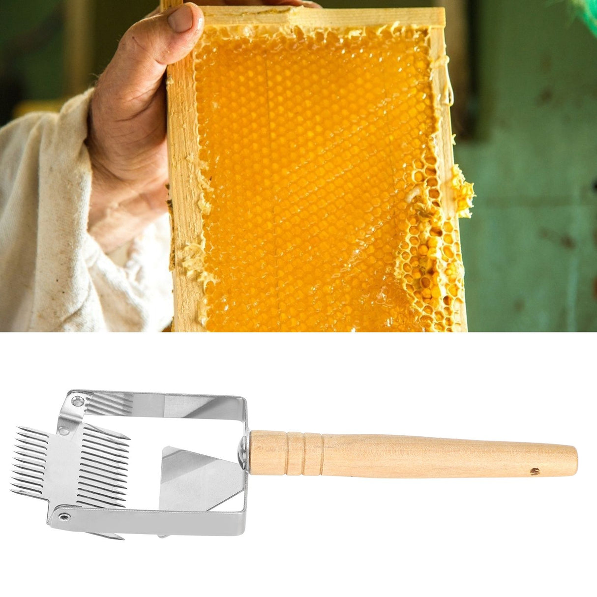 Beehive Honey Scraper Double Head Uncapping Fork Shovel Tool Beekeeping Equipment