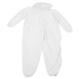OnePiece Beekeeping Suit Protective Clothes with Dual Zippers Beekeeping Supplies White