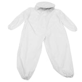 OnePiece Beekeeping Suit Protective Clothes with Dual Zippers Beekeeping Supplies White - Top-Down View