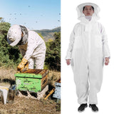 OnePiece Beekeeping Suit Protective Clothes with Dual Zippers Beekeeping Supplies White - Extra Image