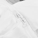 OnePiece Beekeeping Suit Protective Clothes with Dual Zippers Beekeeping Supplies White