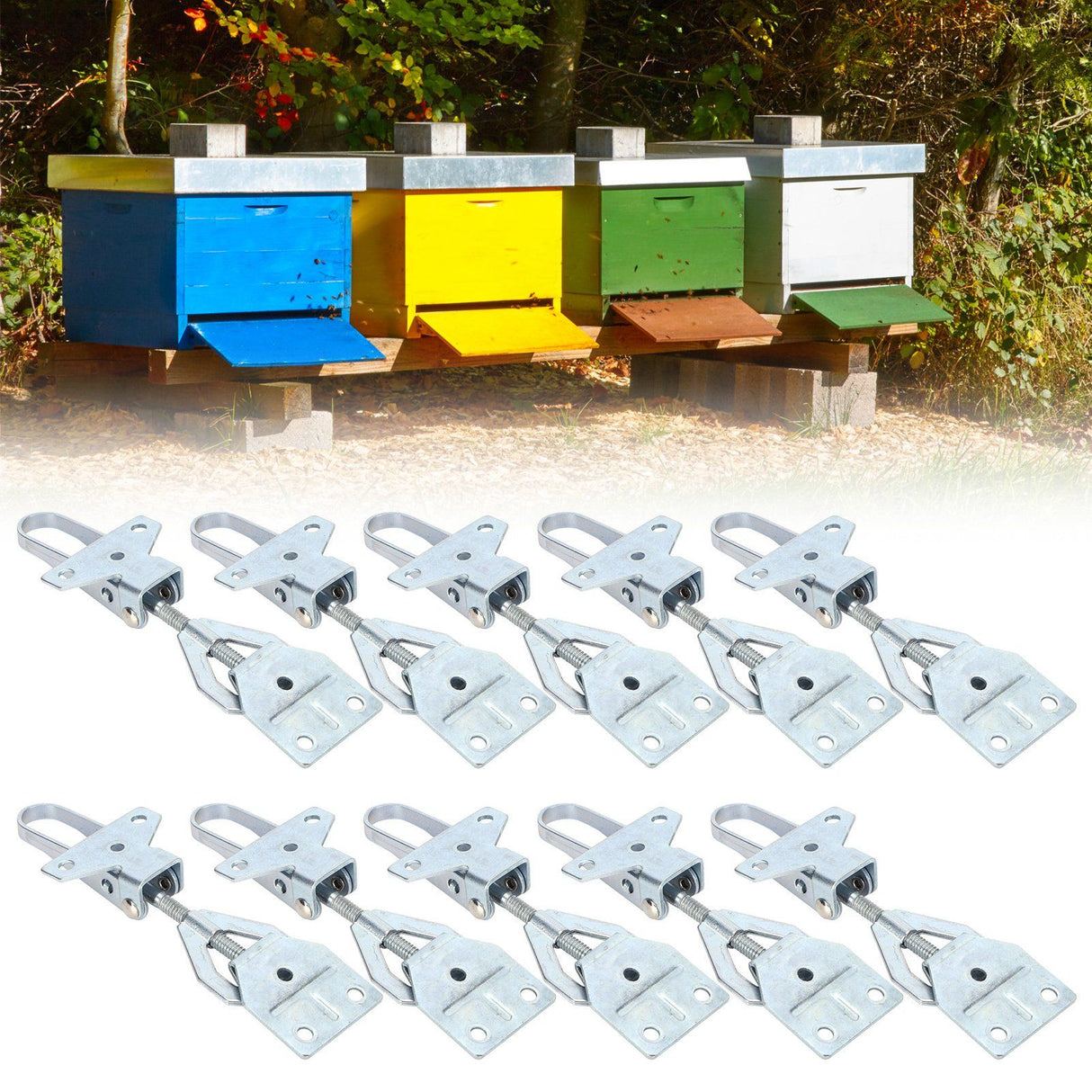 10Set Beehive Fasteners Adjustable Beekeeping Box Buckle Tool Apiculture Equipment