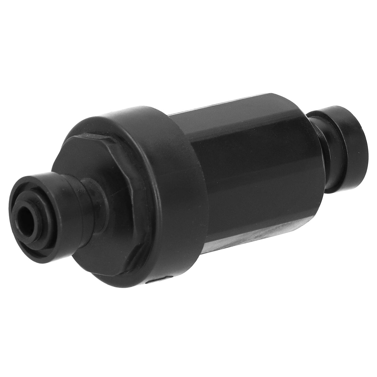 1/4in Irrigation Filter with Stainless Steel Strainer Quick Connect Filtration System Black