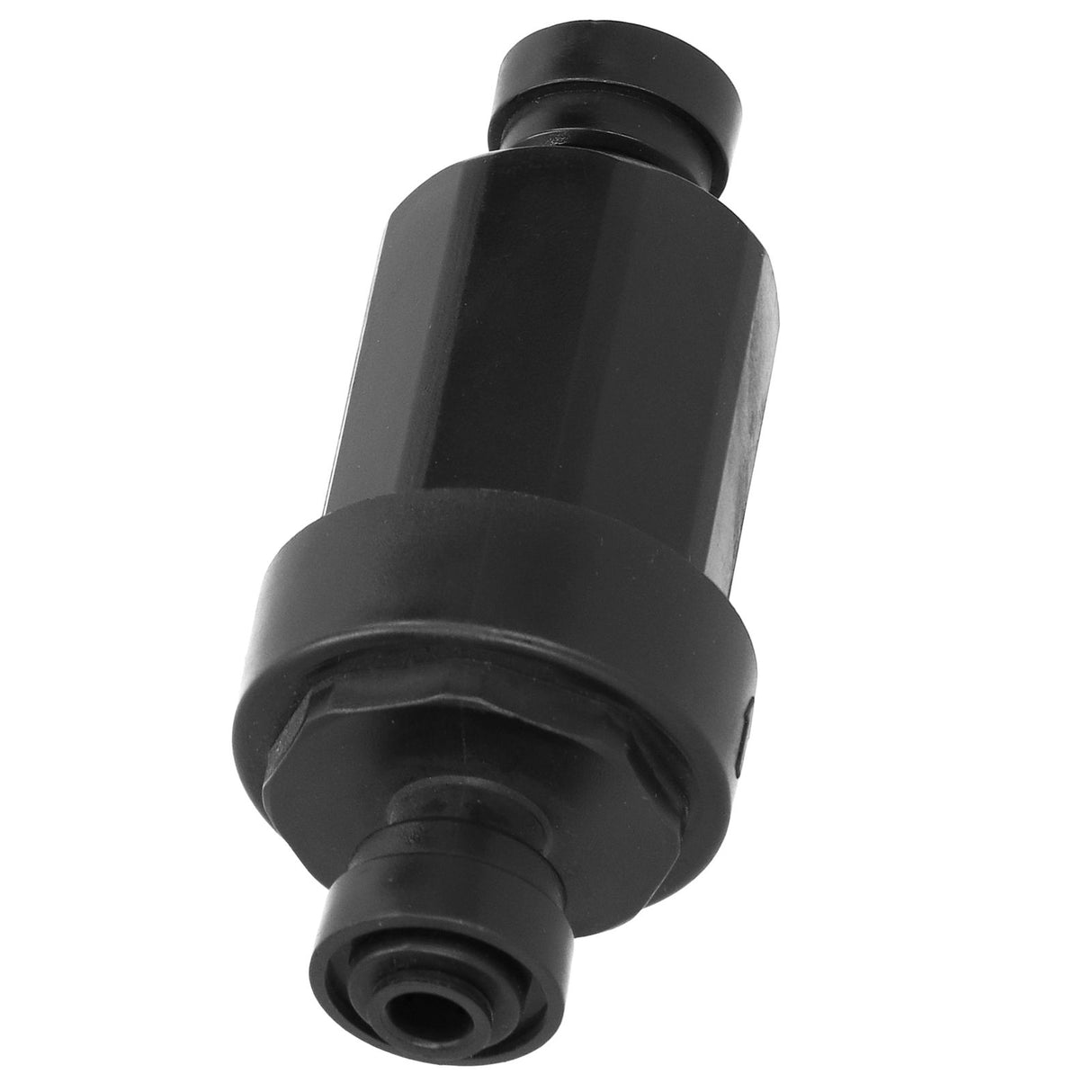 1/4in Irrigation Filter with Stainless Steel Strainer Quick Connect Filtration System Black