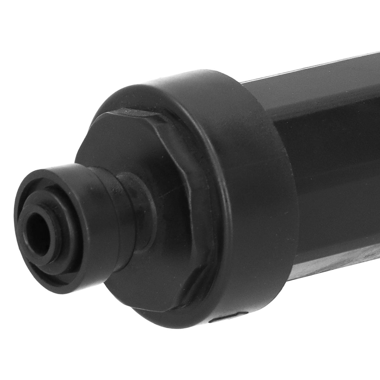 1/4in Irrigation Filter with Stainless Steel Strainer Quick Connect Filtration System Black