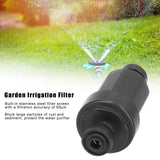 1/4in Irrigation Filter with Stainless Steel Strainer Quick Connect Filtration System Black - Extra Image