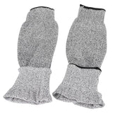 1 Pair 45cm Cut Proof Sleeves Cut Resistance Level 5 Arm Protector Sleeve for Gardening