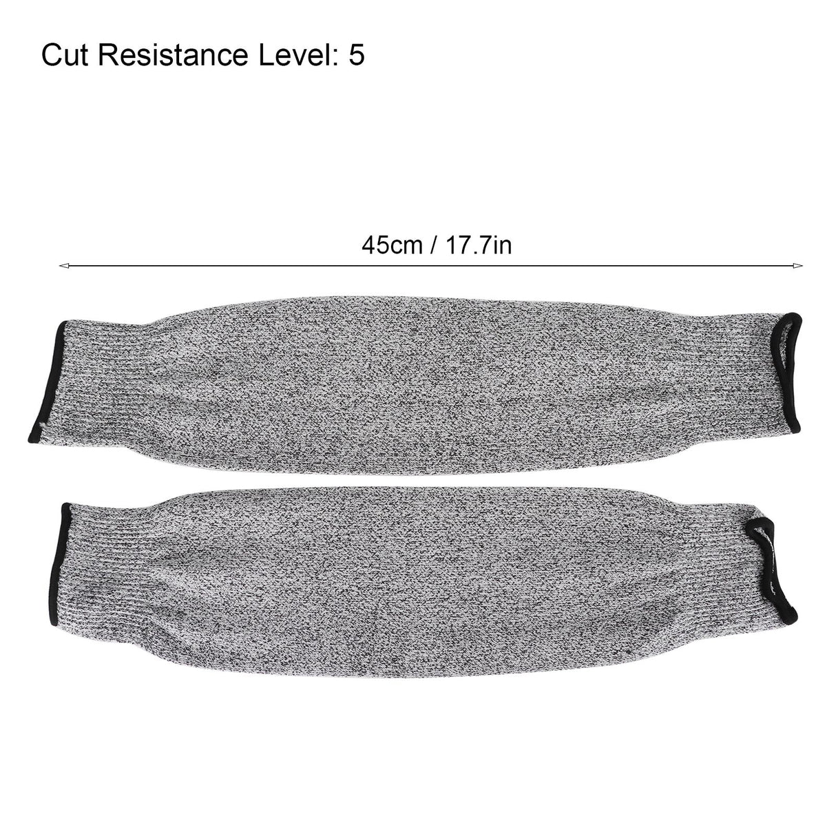 1 Pair 45cm Cut Proof Sleeves Cut Resistance Level 5 Arm Protector Sleeve for Gardening
