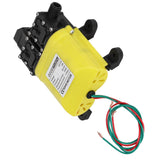12V 120W 8L Diaphragm High Pressure Pump with Copper Connector Automatic Water Injection Pump - Rear View