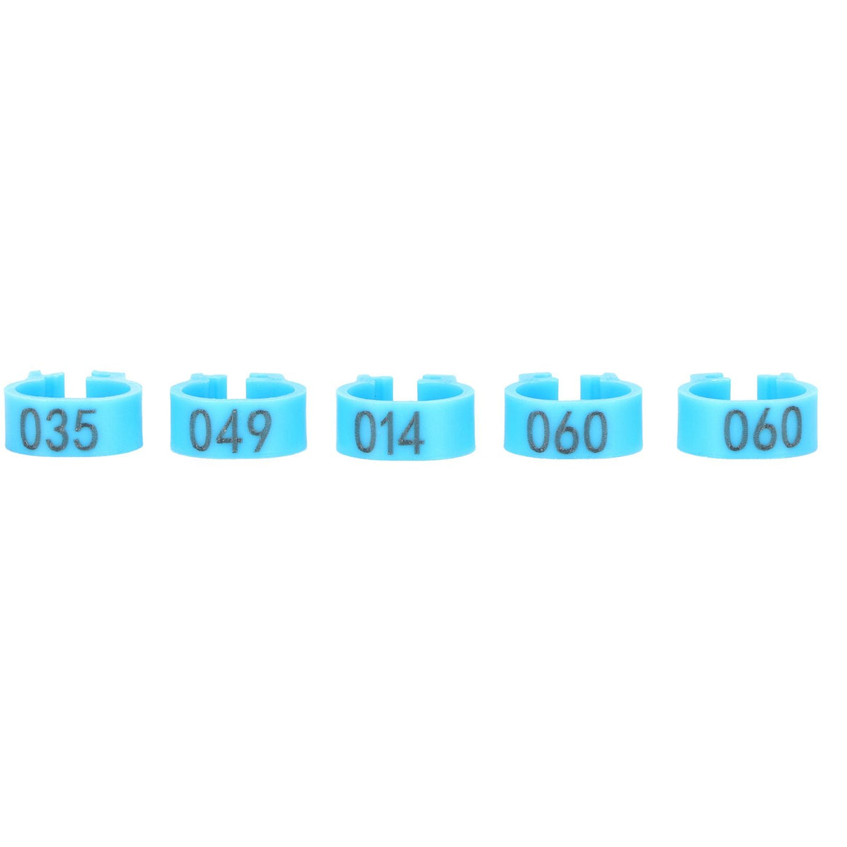 001‑100 Numbered Bird Leg Bands 8mm Poultry Identify Rings Accessory for Birds PigeonsBlue