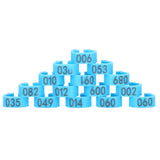 001‑100 Numbered Bird Leg Bands 8mm Poultry Identify Rings Accessory for Birds PigeonsBlue