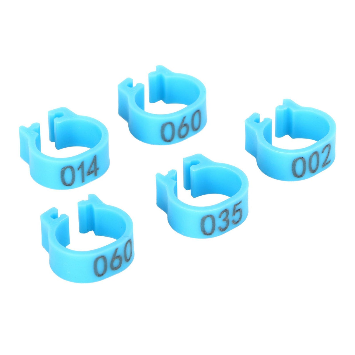 001‑100 Numbered Bird Leg Bands 8mm Poultry Identify Rings Accessory for Birds PigeonsBlue