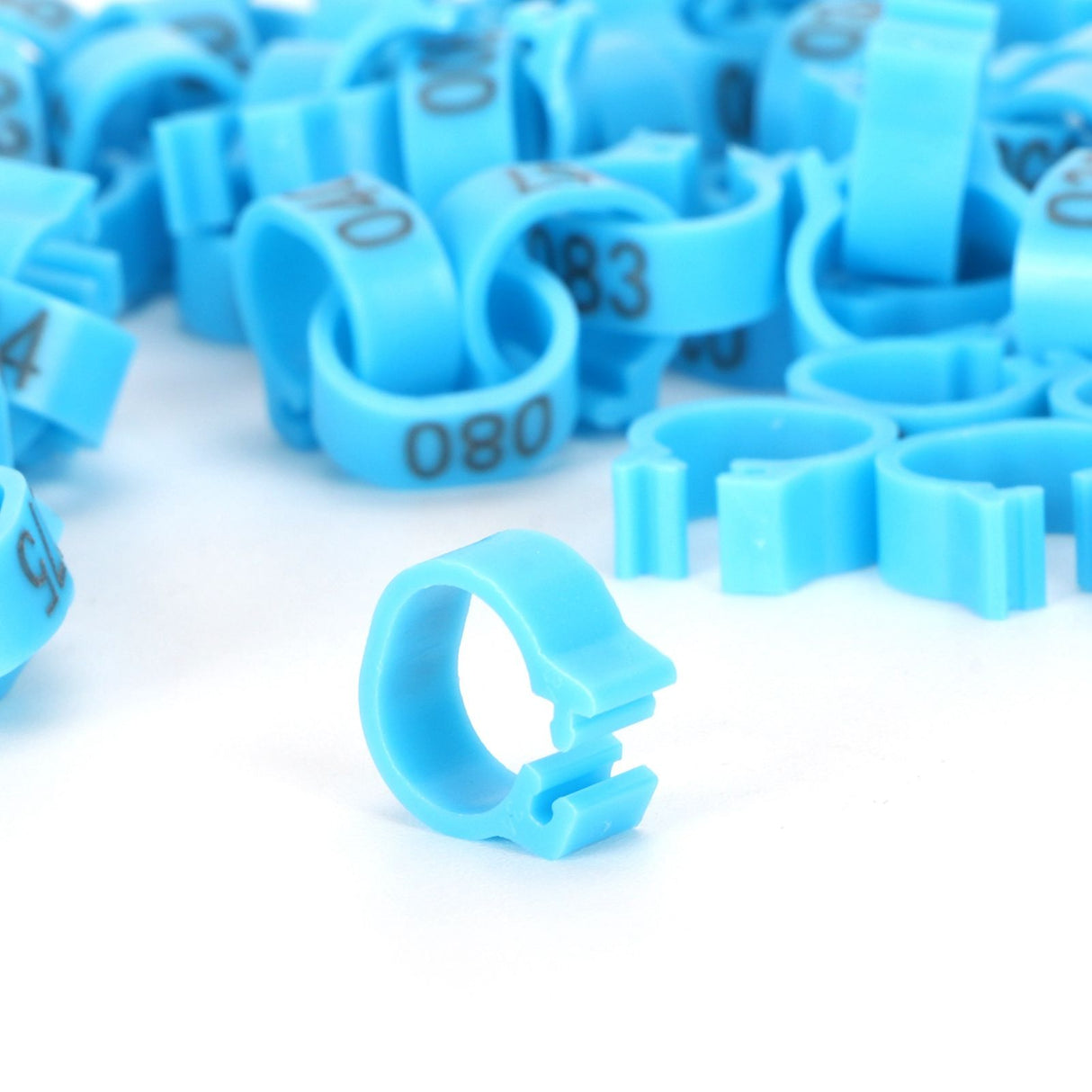 001‑100 Numbered Bird Leg Bands 8mm Poultry Identify Rings Accessory for Birds PigeonsBlue