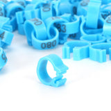 001‑100 Numbered Bird Leg Bands 8mm Poultry Identify Rings Accessory for Birds PigeonsBlue