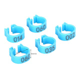 001‑100 Numbered Bird Leg Bands 8mm Poultry Identify Rings Accessory for Birds PigeonsBlue