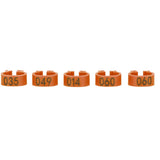001‑100 Numbered Bird Leg Bands 8mm Poultry Identify Rings Accessory for Birds PigeonsCoffee - Front View
