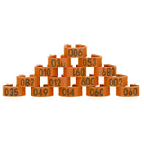 001‑100 Numbered Bird Leg Bands 8mm Poultry Identify Rings Accessory for Birds PigeonsCoffee - Side View