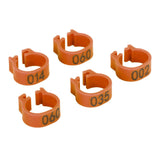 001‑100 Numbered Bird Leg Bands 8mm Poultry Identify Rings Accessory for Birds PigeonsCoffee - Rear View