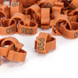 001‑100 Numbered Bird Leg Bands 8mm Poultry Identify Rings Accessory for Birds PigeonsCoffee