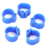 200Pcs 10mm Pigeons No Word Leg Ring Poultry Foot Clip Identification Ring Birds SuppliesBlue - Close-Up Angle