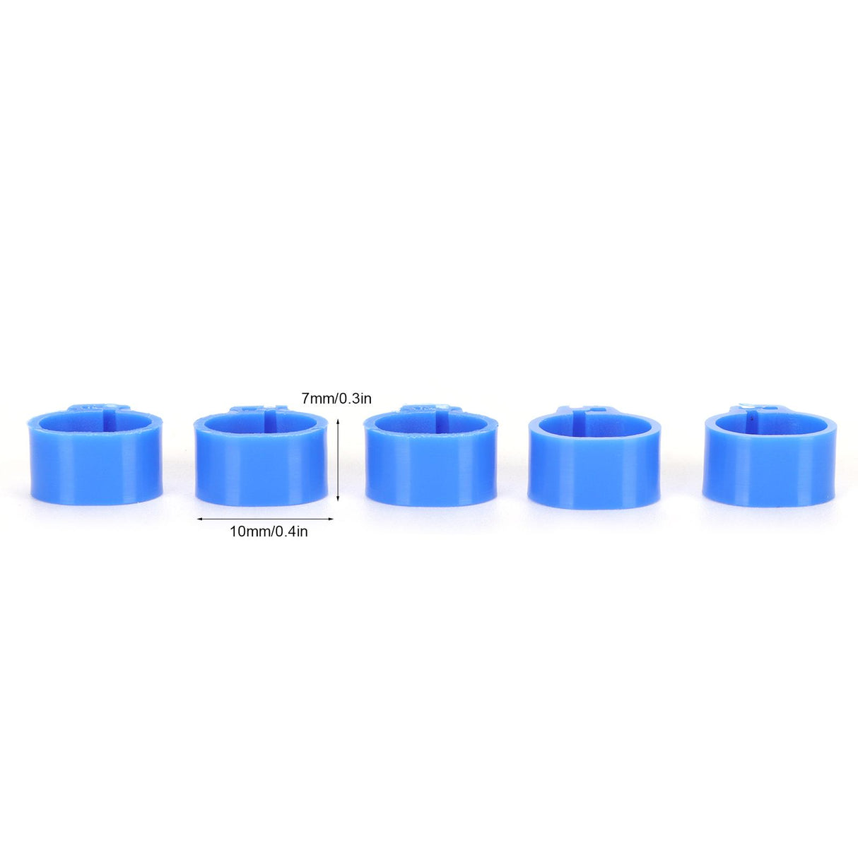 200Pcs 10mm Pigeons No Word Leg Ring Poultry Foot Clip Identification Ring Birds SuppliesBlue