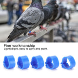 200Pcs 10mm Pigeons No Word Leg Ring Poultry Foot Clip Identification Ring Birds SuppliesBlue