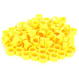 200Pcs 10mm Pigeons No Word Leg Ring Poultry Foot Clip Identification Ring Birds SuppliesYellow