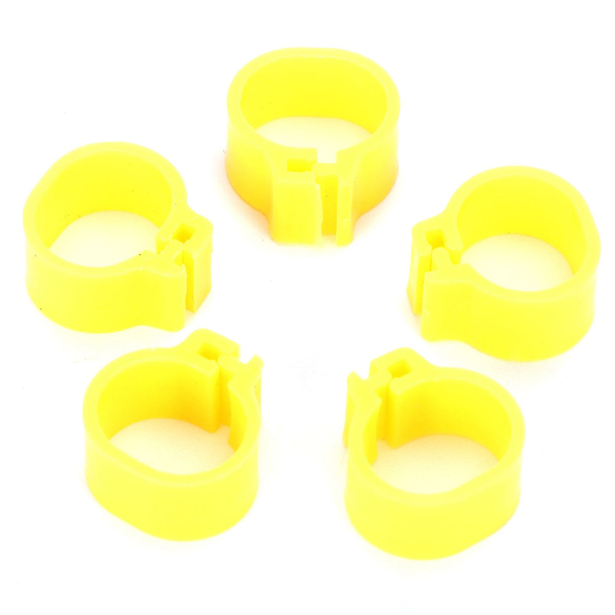 200Pcs 10mm Pigeons No Word Leg Ring Poultry Foot Clip Identification Ring Birds SuppliesYellow