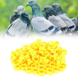 200Pcs 10mm Pigeons No Word Leg Ring Poultry Foot Clip Identification Ring Birds SuppliesYellow