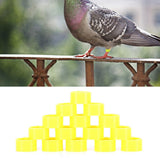 200Pcs 10mm Pigeons No Word Leg Ring Poultry Foot Clip Identification Ring Birds SuppliesYellow