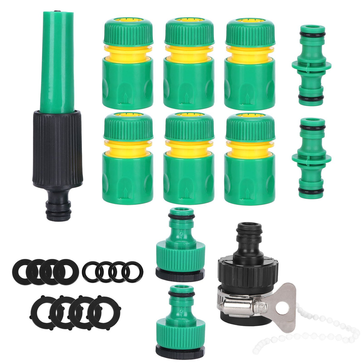 24Pcs/Set Hose Connector Fitting Set Garden Irrigation Car Washing G1/2 Water Sprayer Kit