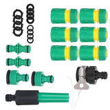 24Pcs/Set Hose Connector Fitting Set Garden Irrigation Car Washing G1/2 Water Sprayer Kit