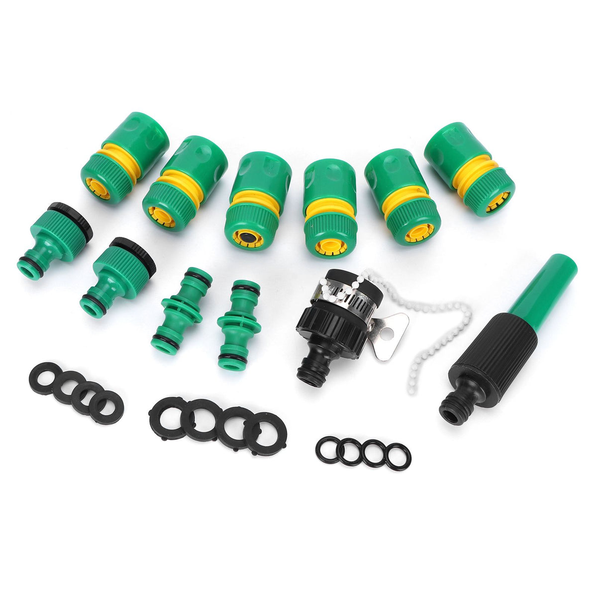 24Pcs/Set Hose Connector Fitting Set Garden Irrigation Car Washing G1/2 Water Sprayer Kit