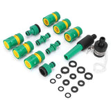 24Pcs/Set Hose Connector Fitting Set Garden Irrigation Car Washing G1/2 Water Sprayer Kit