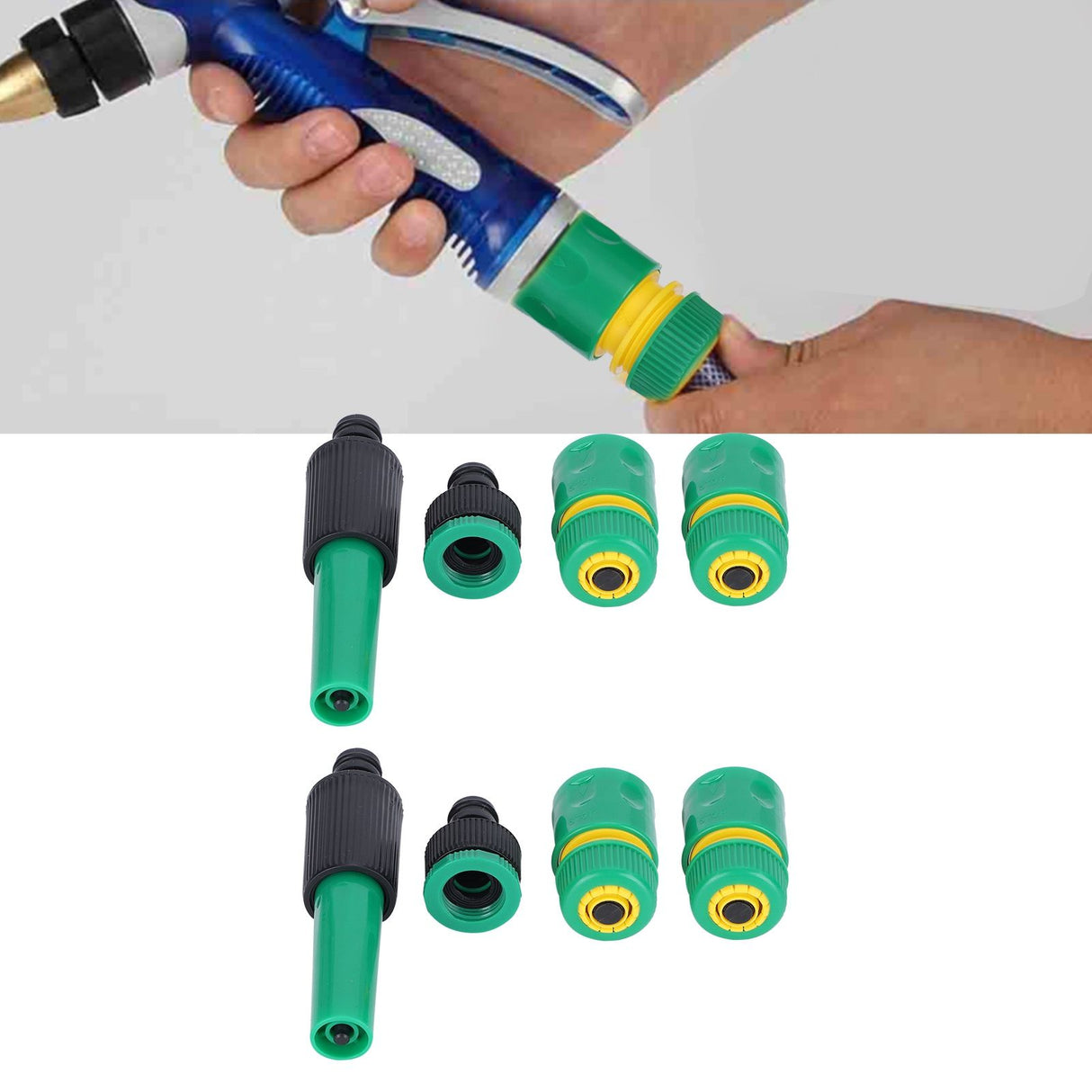 2 Set G1/2 Hose Pipe Water Sprayer Connector Set Water Watering Garden Irrigation Fitting