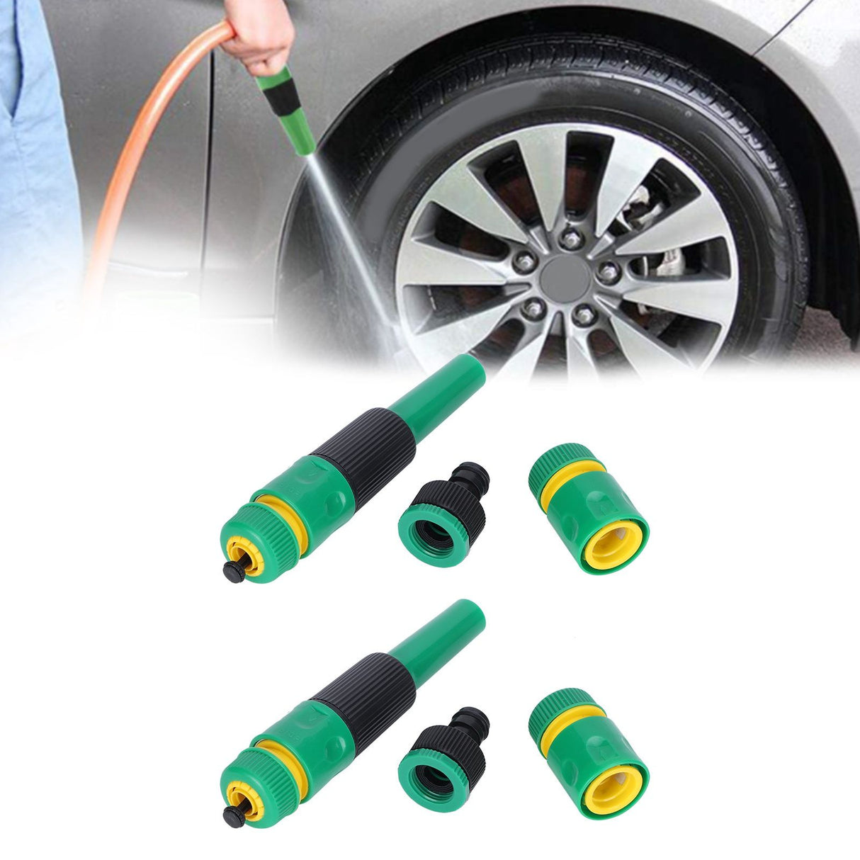 2 Set G1/2 Hose Pipe Water Sprayer Connector Set Water Watering Garden Irrigation Fitting
